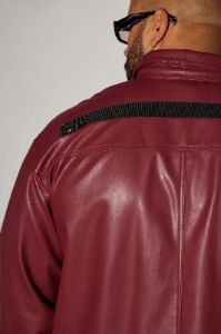 Bowery Faux Leather Button Up Shirt - Burgundy sold by Fashion Nova
