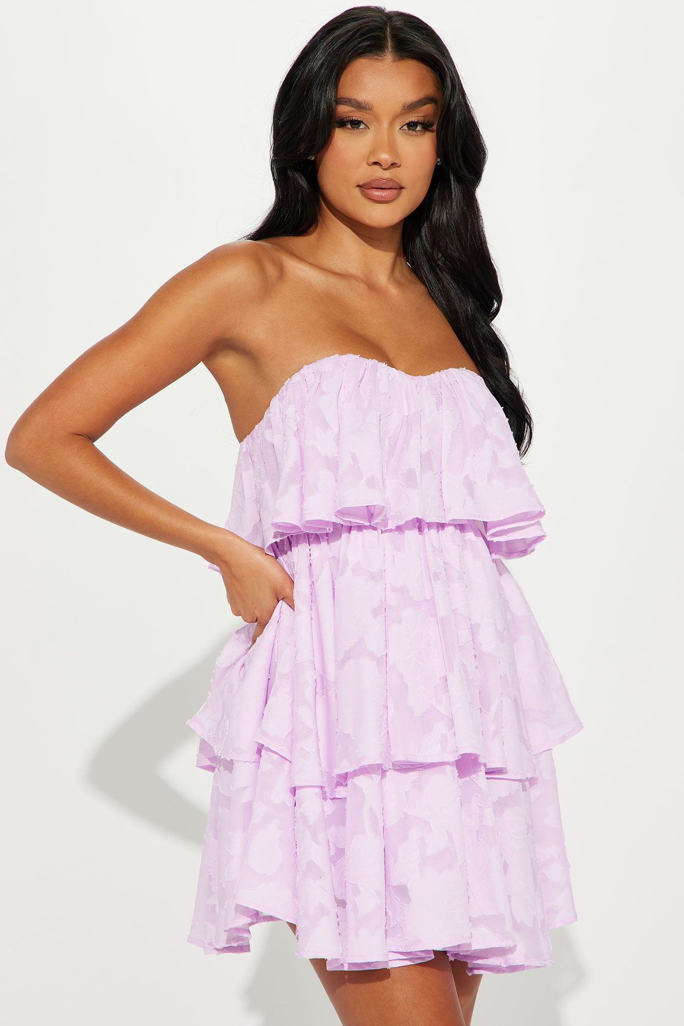 Amara Chiffon Mini Dress - Lavender sold by Fashion Nova product image thumbnail 2
