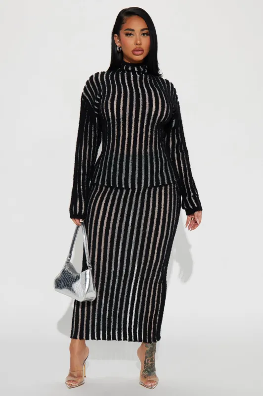 Selena Sweater Skirt Set - Black sold by Fashion Nova