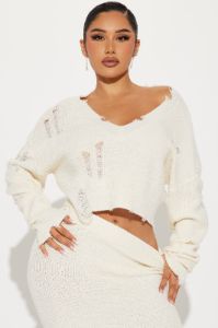 Aurora Sweater Skirt Set - Cream sold by Fashion Nova