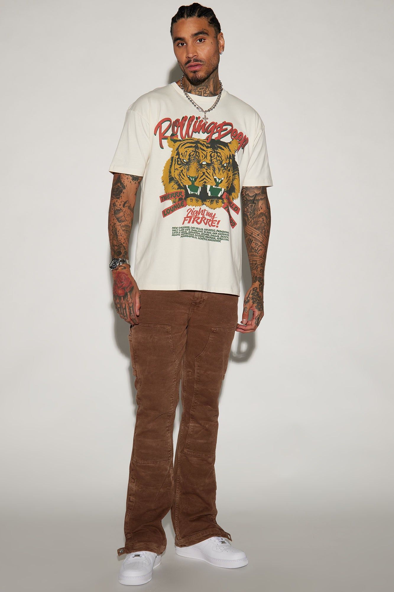 Rolling Short Sleeve Tee - Off White sold by Fashion Nova product image thumbnail 2