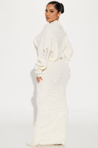 Aurora Sweater Skirt Set - Cream sold by Fashion Nova