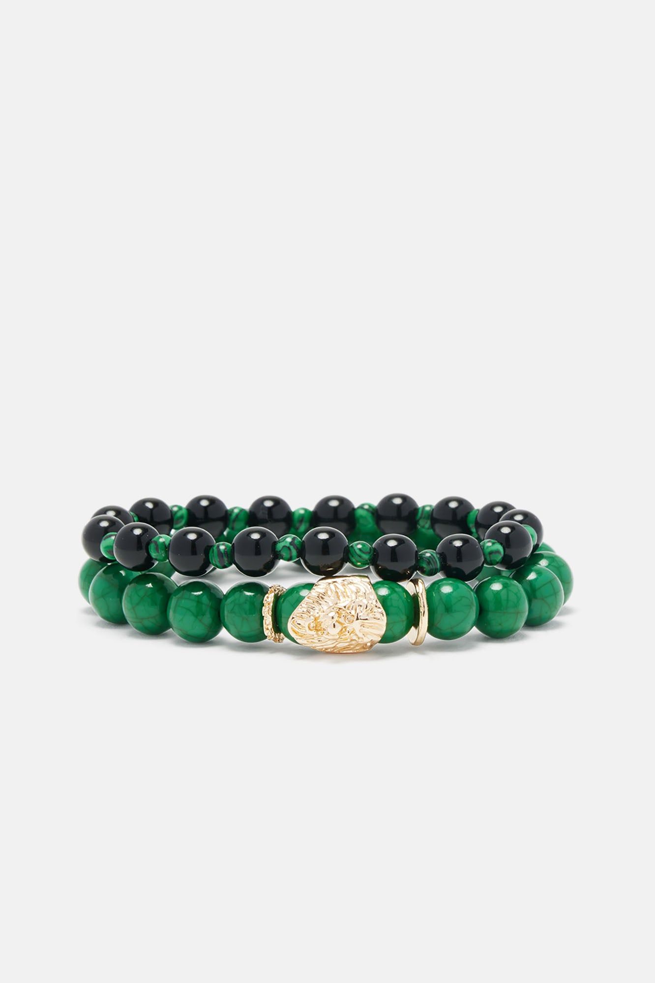 Calm Vibes Bracelet Set - Black/Green sold by Fashion Nova product image thumbnail 2
