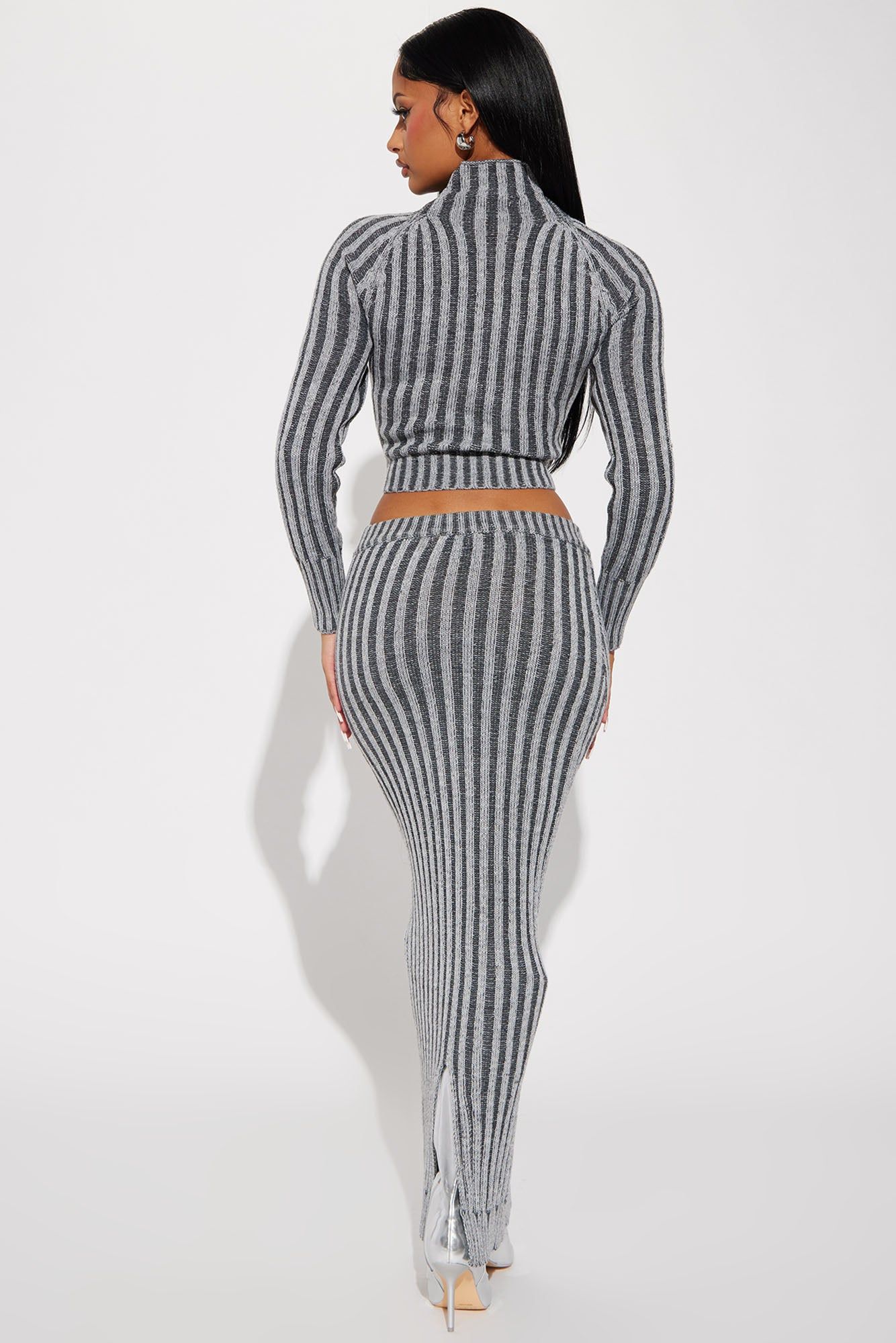 Pumpkin Spice Sweater Skirt Set - Charcoal sold by Fashion Nova product image thumbnail 3