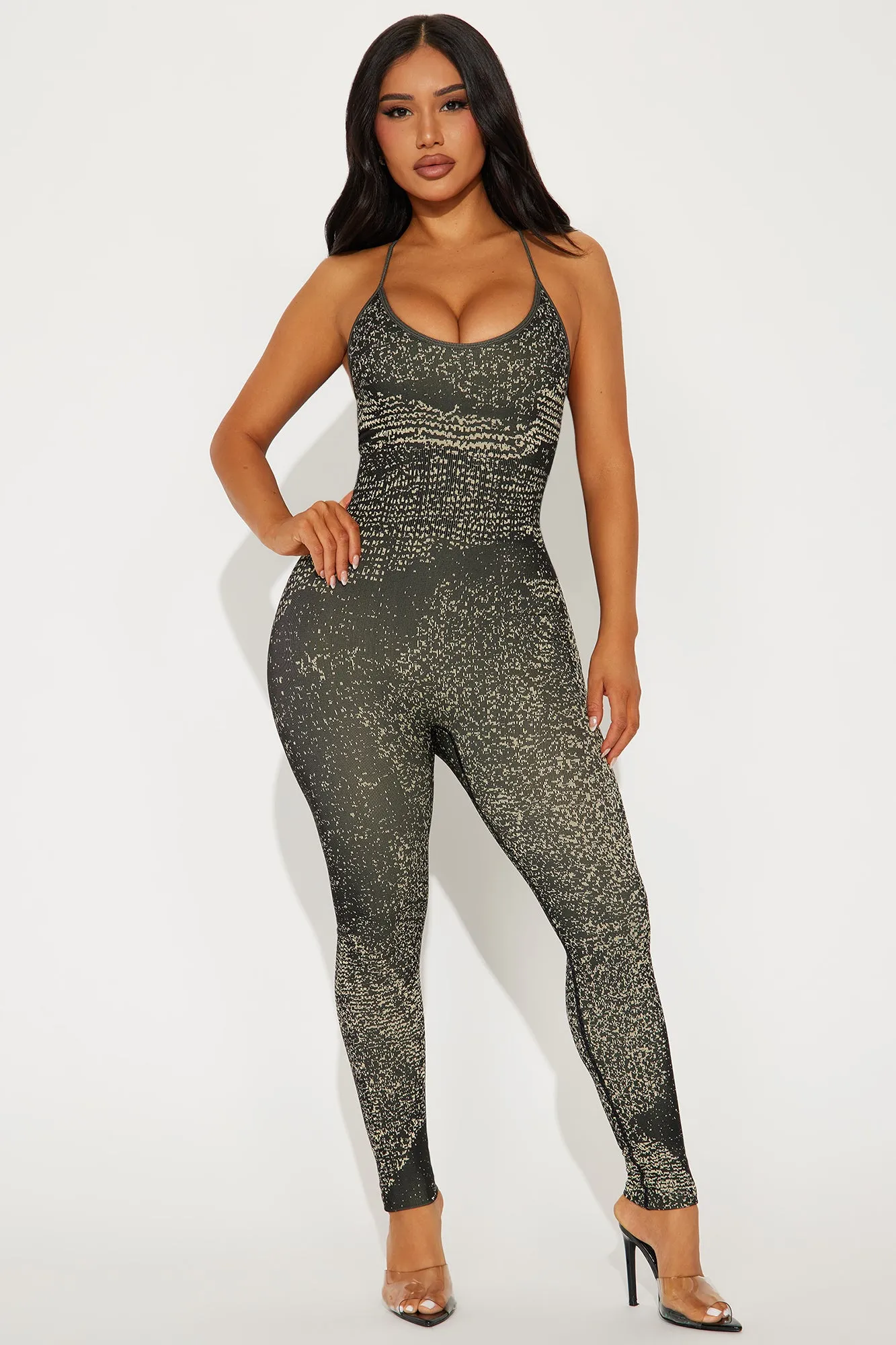 Get Right Active Jumpsuit - Black/combo sold by Fashion Nova