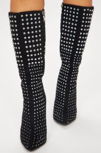 The Finer Things Knee High Boots - Black sold by Fashion Nova