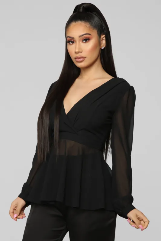 No Stranger To Love Top - Black sold by Fashion Nova