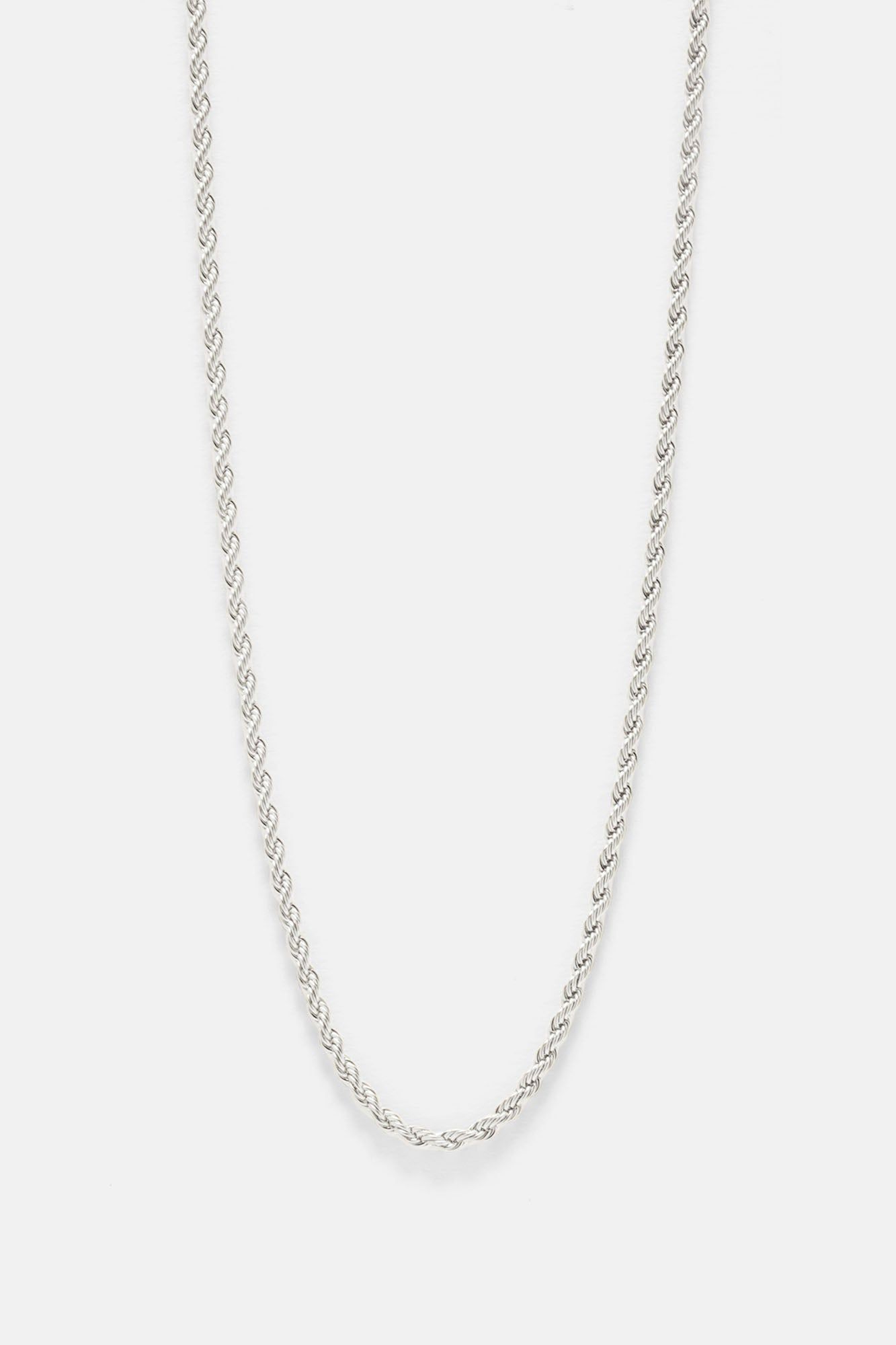 3mm Premium 18″ Rope Chain Necklace - Silver sold by Fashion Nova product image thumbnail 3