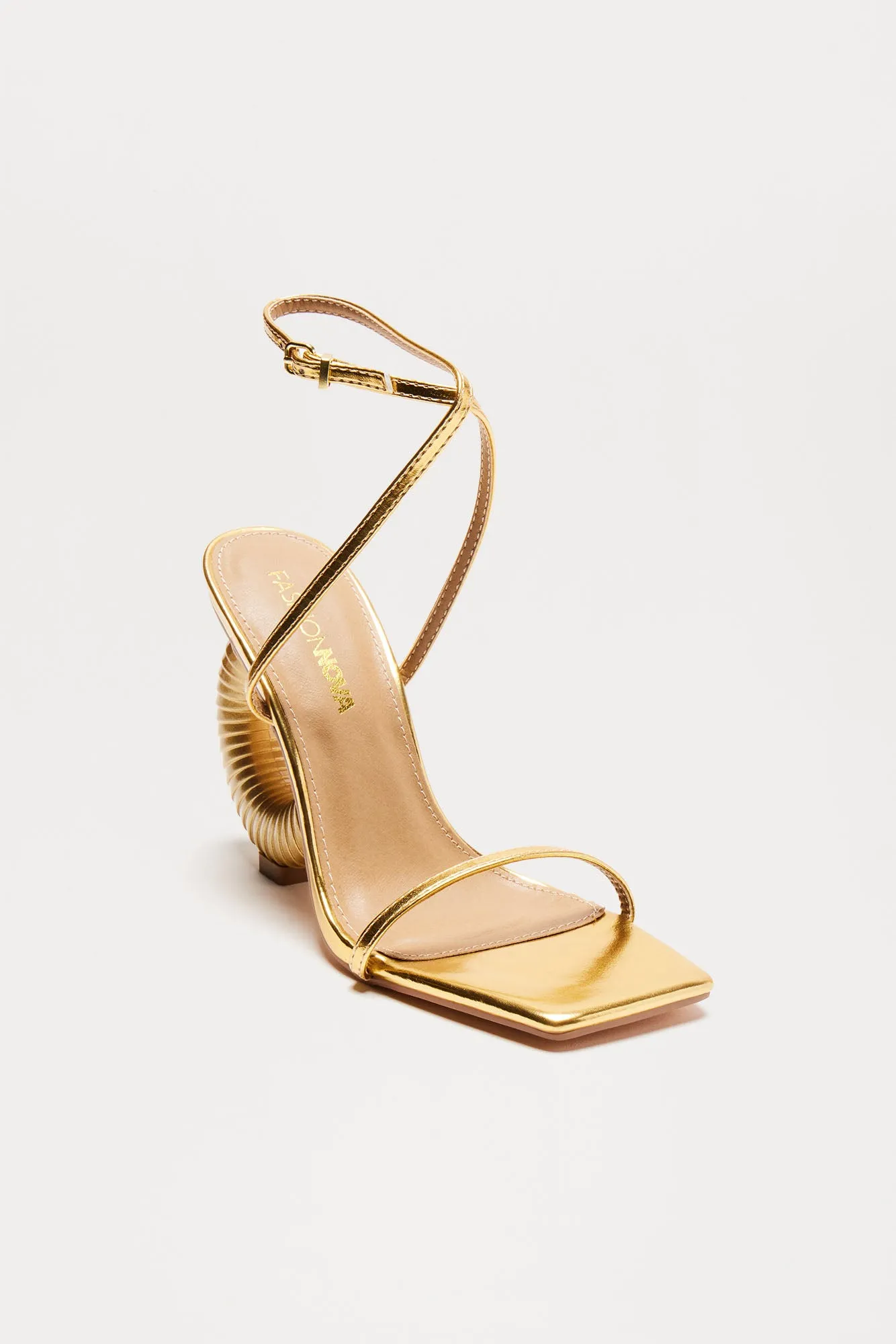All About It Heeled Sandals - Gold sold by Fashion Nova product image thumbnail 4