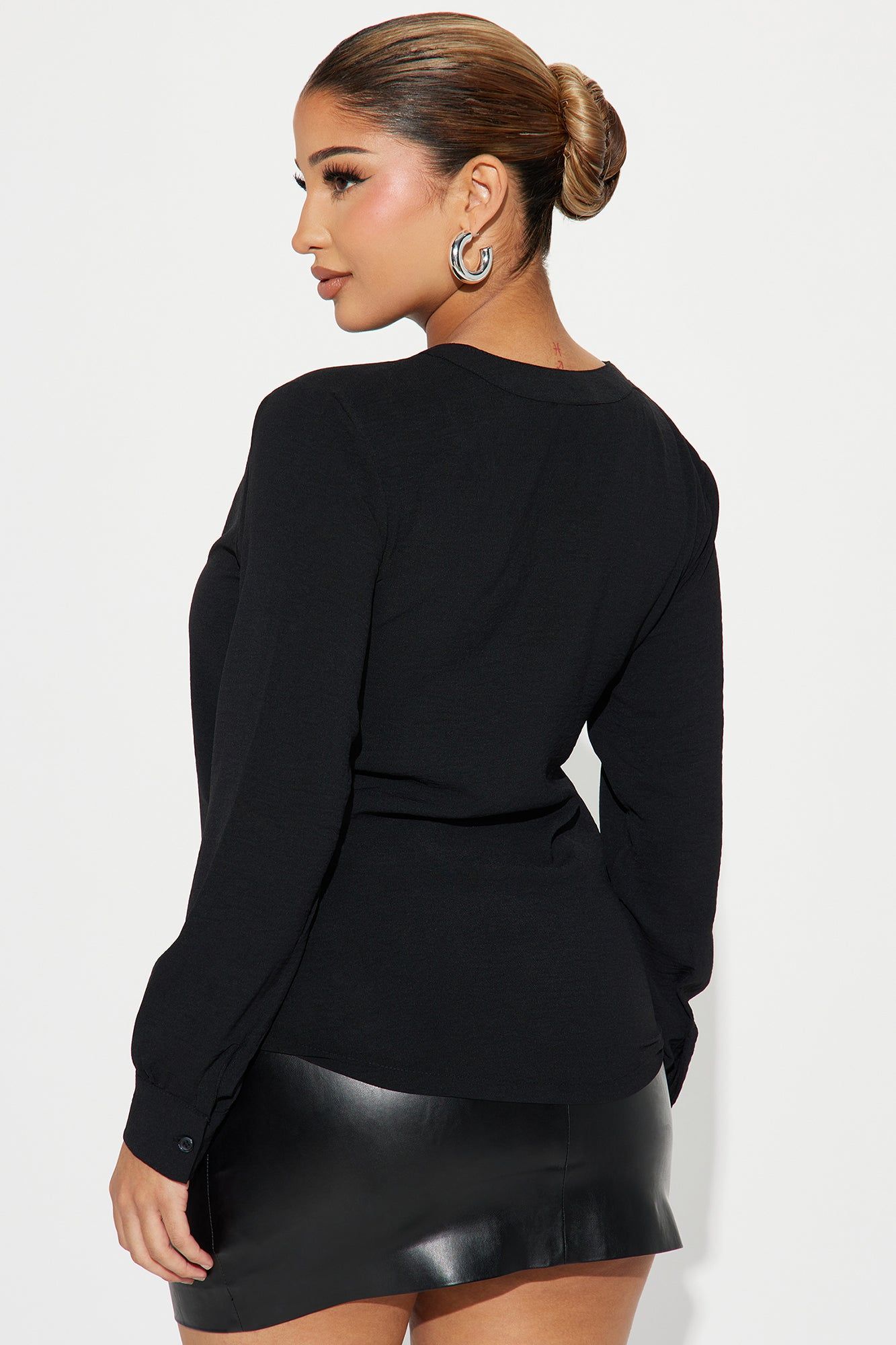 Own Your Values Blouse Top - Black sold by Fashion Nova product image thumbnail 3
