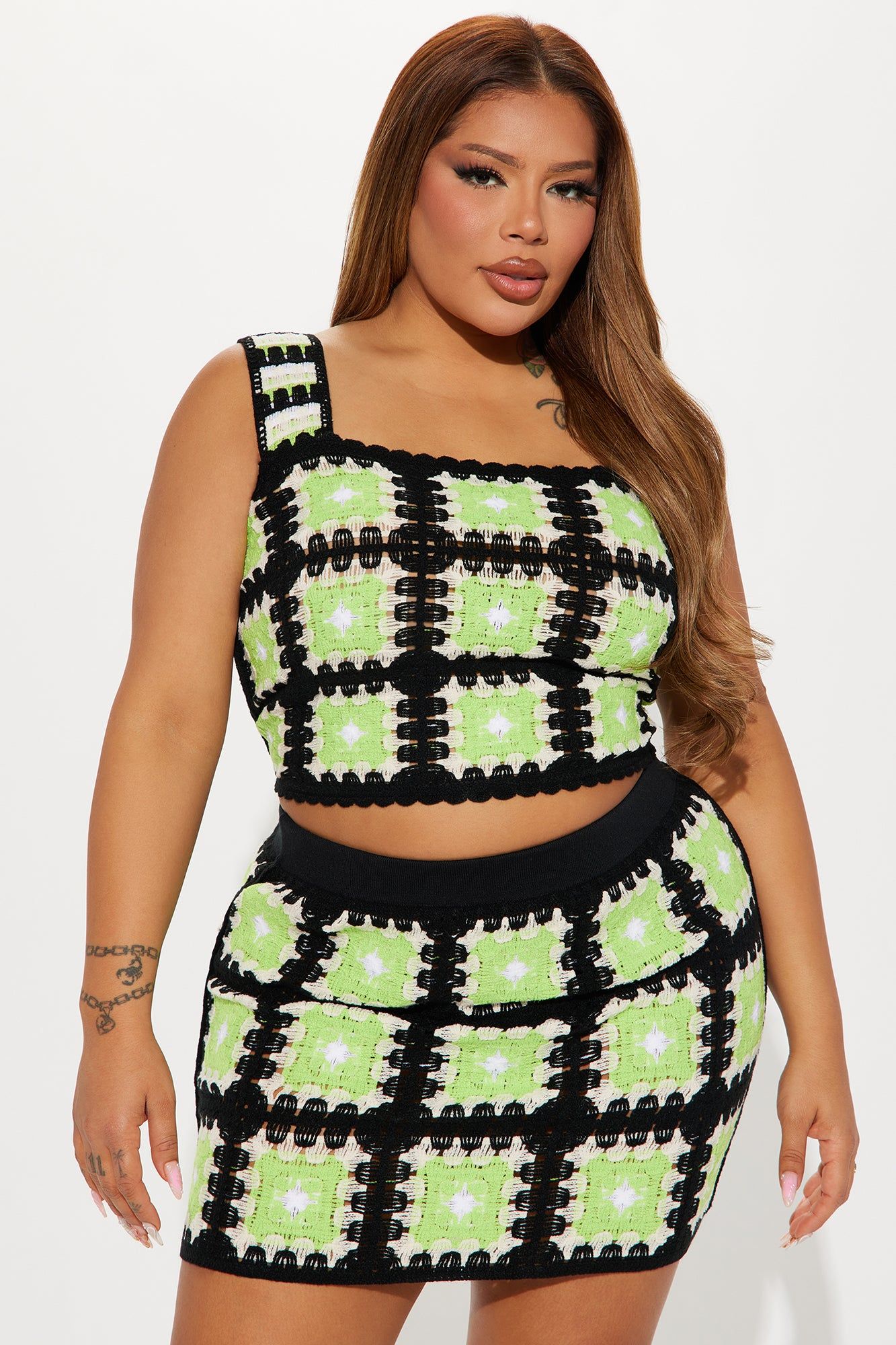 Corina Crochet Skirt Set - Black/combo sold by Fashion Nova product image thumbnail 5
