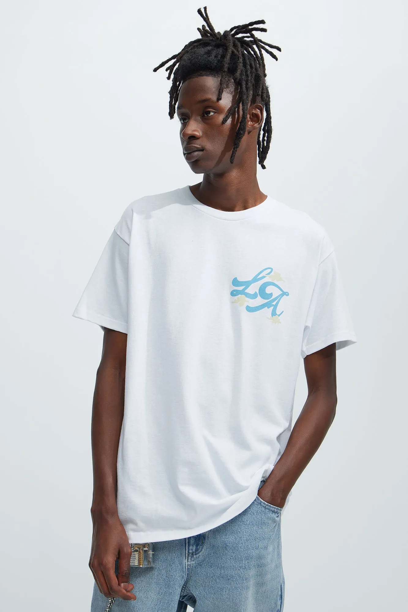 Angels City Short Sleeve Tee - White sold by Fashion Nova