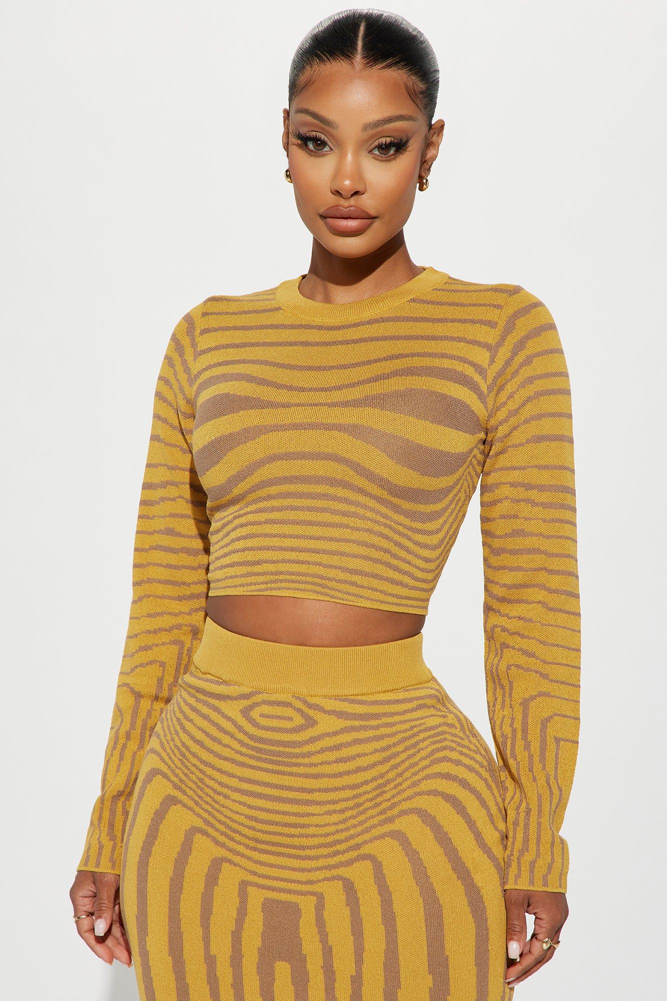 Pure Charm Sweater Skirt Set - Mustard sold by Fashion Nova product image thumbnail 2