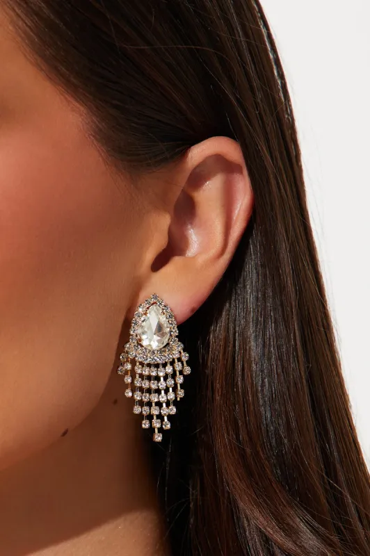 On The Rocks Drop Earrings - Gold sold by Fashion Nova