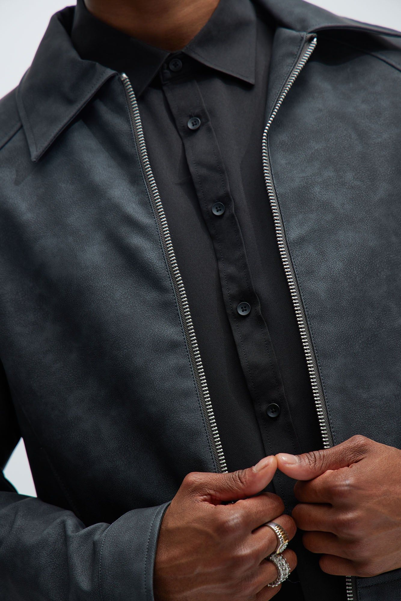Hailwood Faux Leather Cropped Jacket - Black sold by Fashion Nova product image thumbnail 3