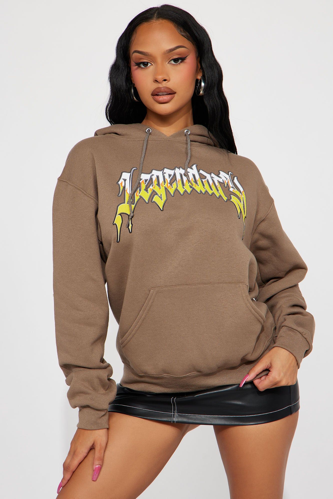 Paving A Legacy Hoodie - Taupe sold by Fashion Nova