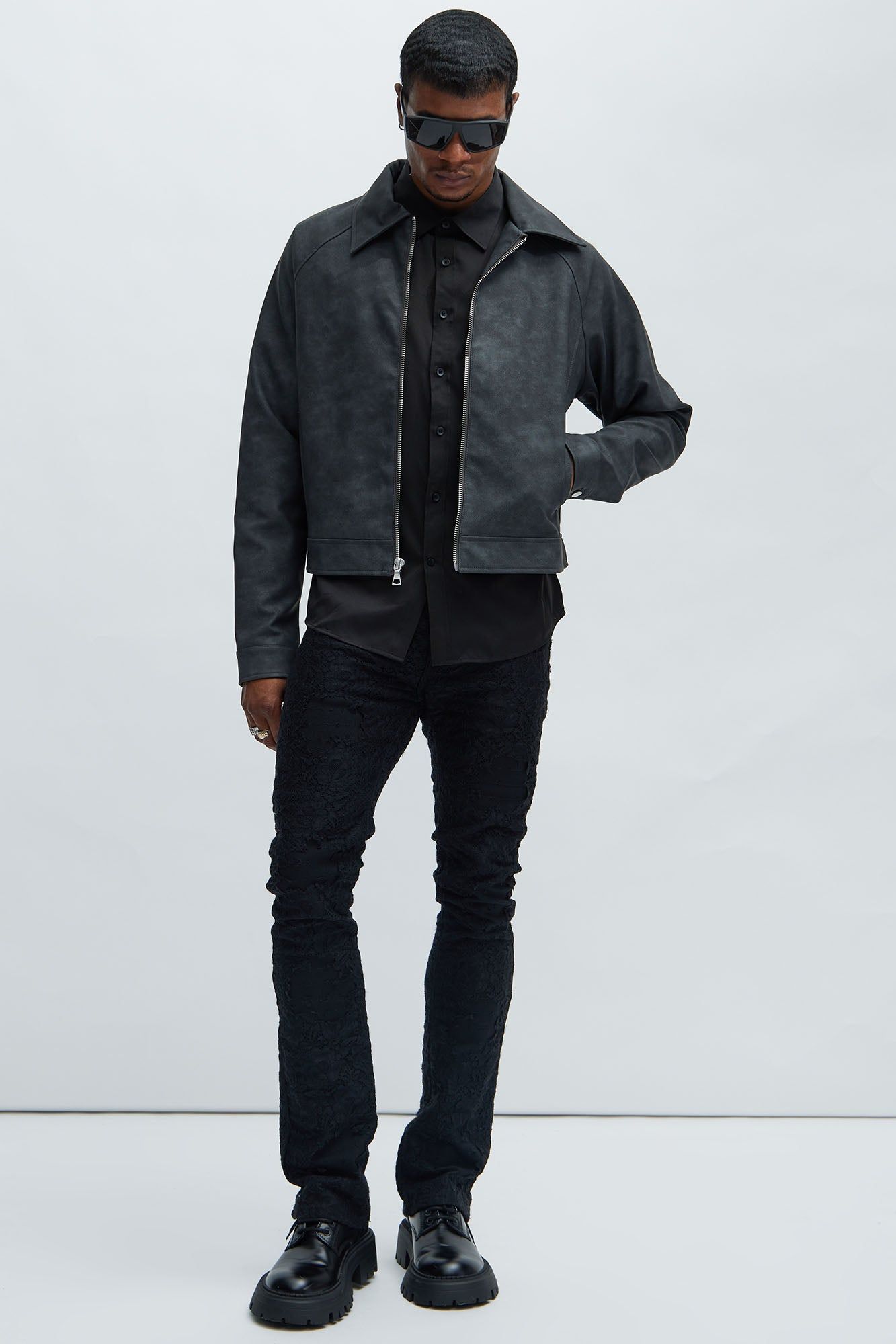 Hailwood Faux Leather Cropped Jacket - Black sold by Fashion Nova product image thumbnail 2
