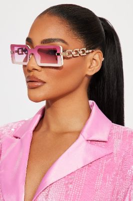 Looking For Fun Sunglasses - Pink/combo sold by Fashion Nova