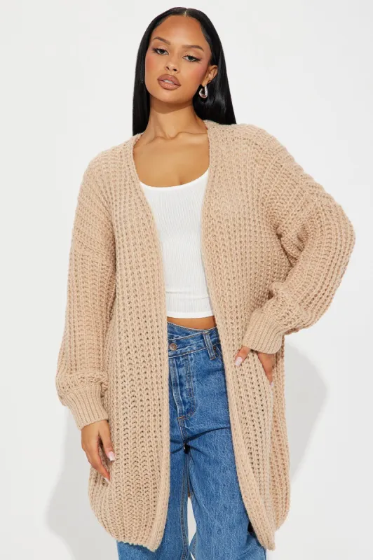 Perfect Piece Cardigan - Taupe sold by Fashion Nova