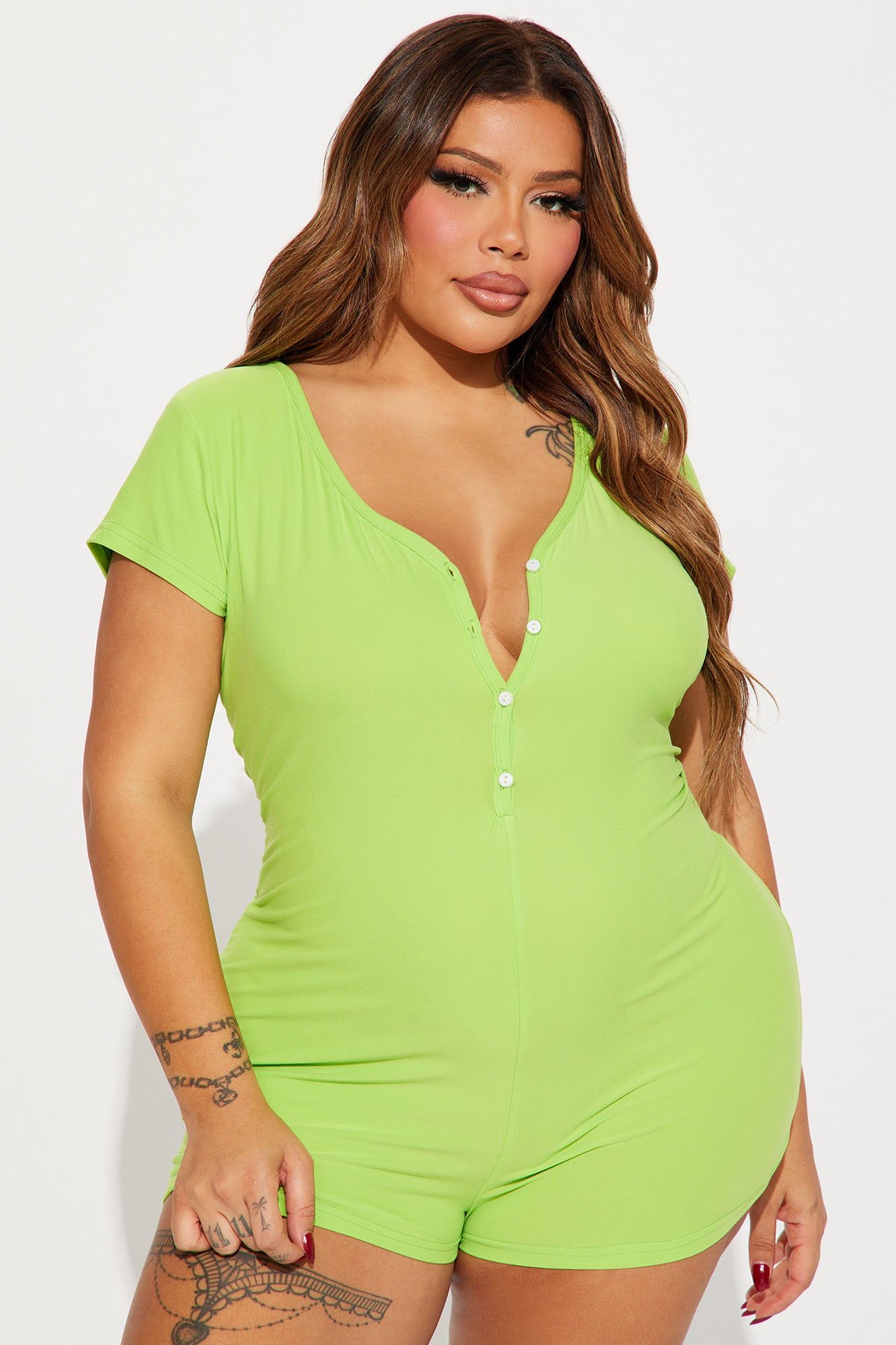I've Been Good PJ Romper Onesie - Lime sold by Fashion Nova product image thumbnail 5