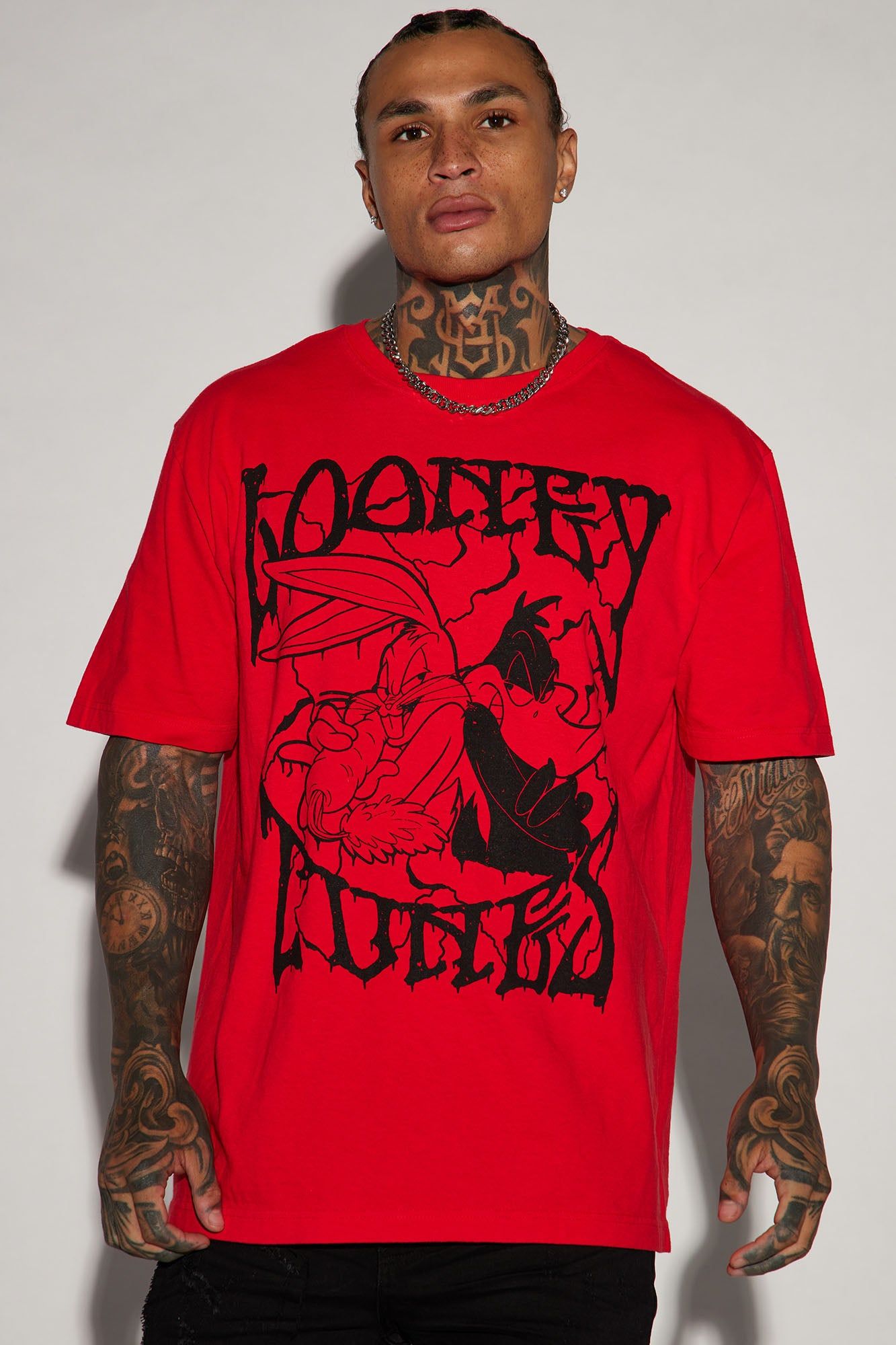 Looney Tunes Short Sleeve Tee - Red sold by Fashion Nova