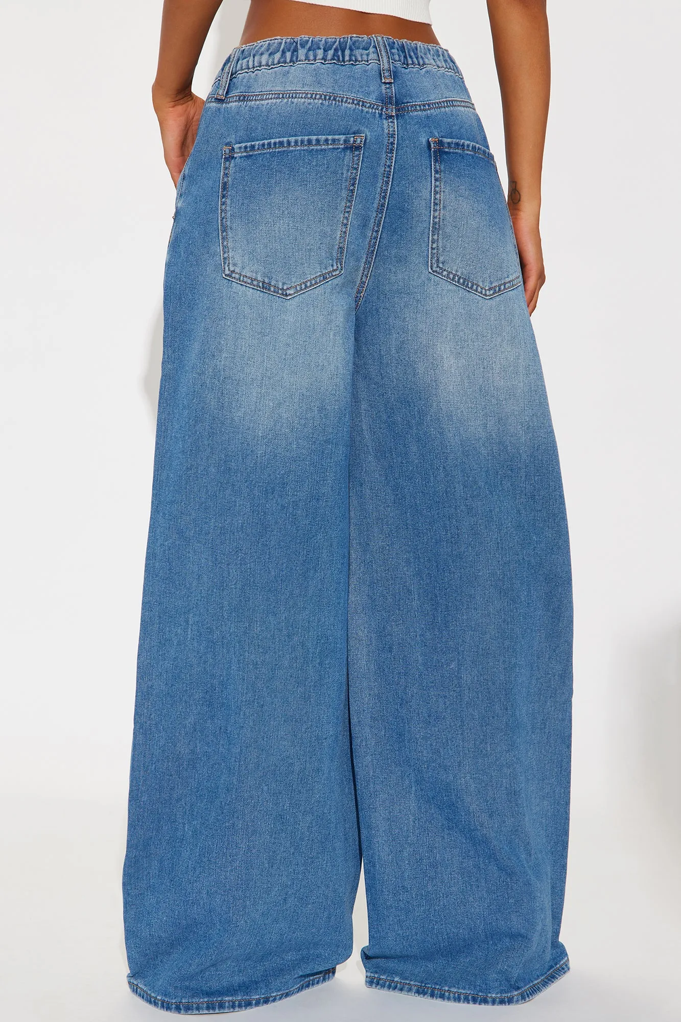 Straight To It Wide Leg Jeans - Medium Wash sold by Fashion Nova product image thumbnail 3