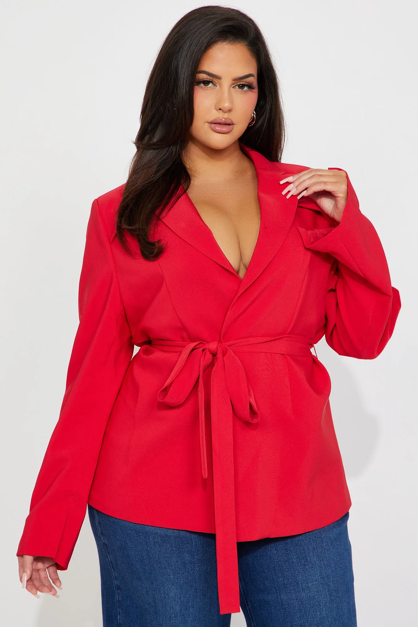 About Her Business Blazer - Red sold by Fashion Nova product image thumbnail 4