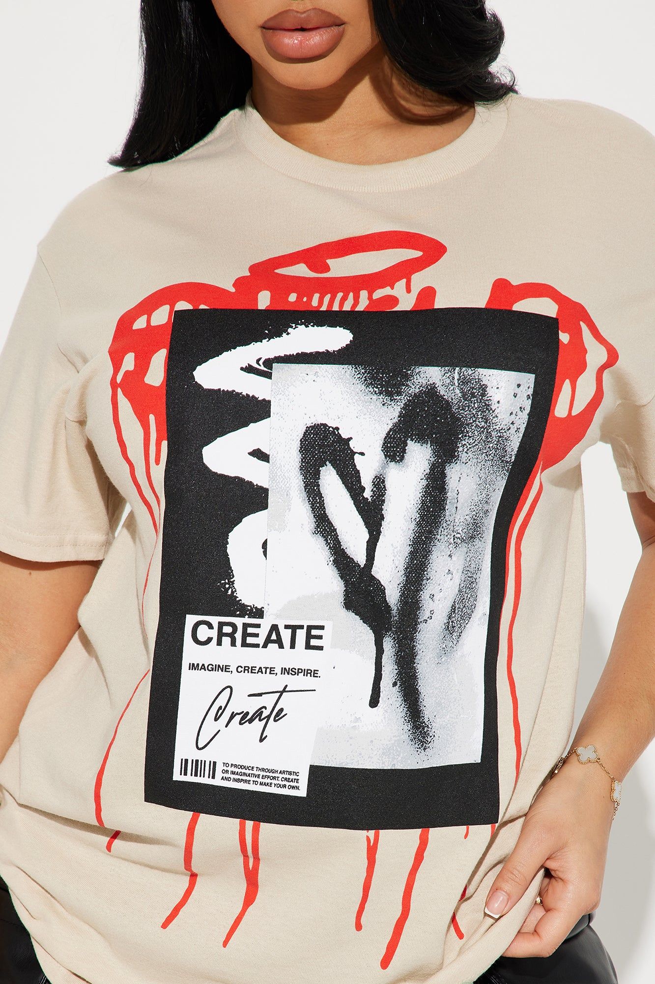 Create Love Graffiti Tshirt - Sand sold by Fashion Nova product image thumbnail 3
