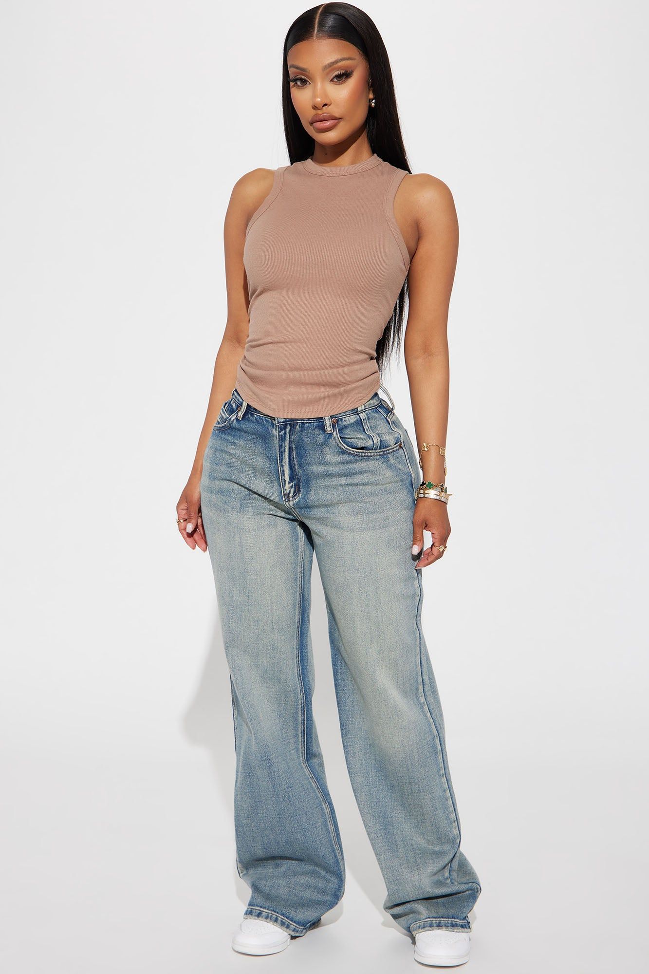 Lily Ribbed Tank - Taupe sold by Fashion Nova product image thumbnail 2