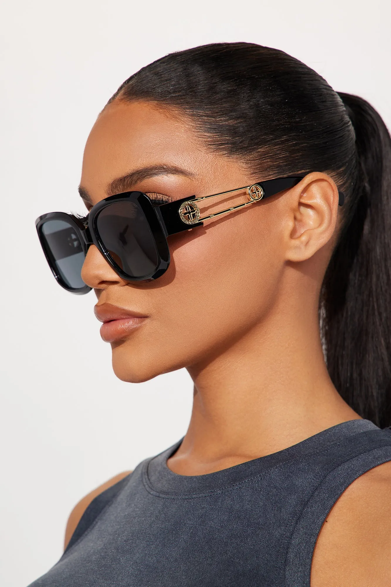 Polo Lounge Sunglasses - Black sold by Fashion Nova