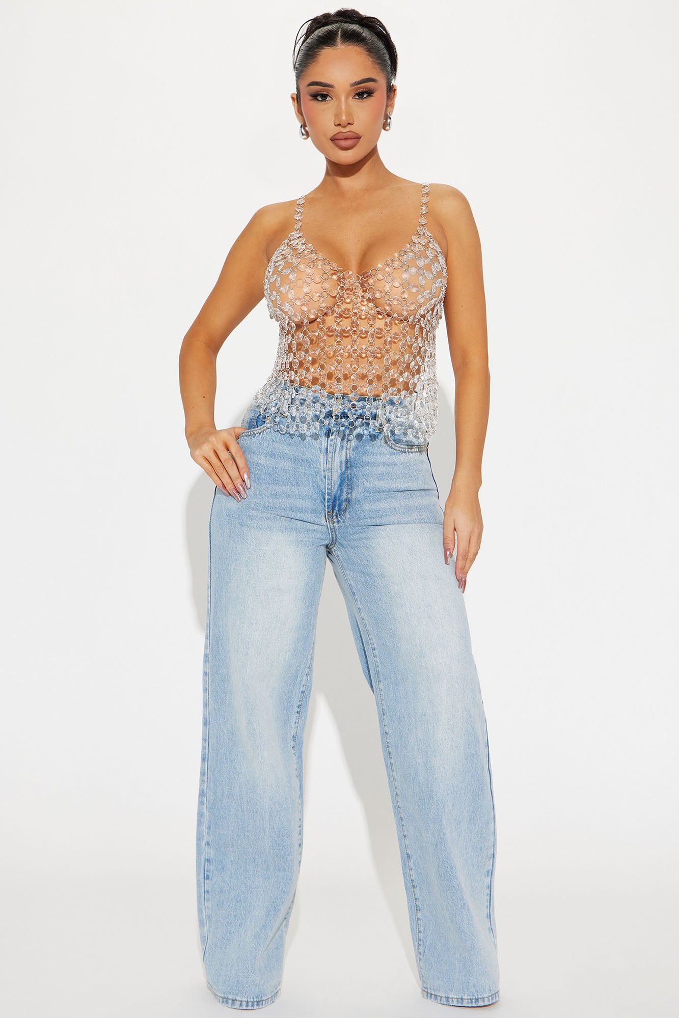 Kylie Jeweled Top - Clear sold by Fashion Nova product image thumbnail 4