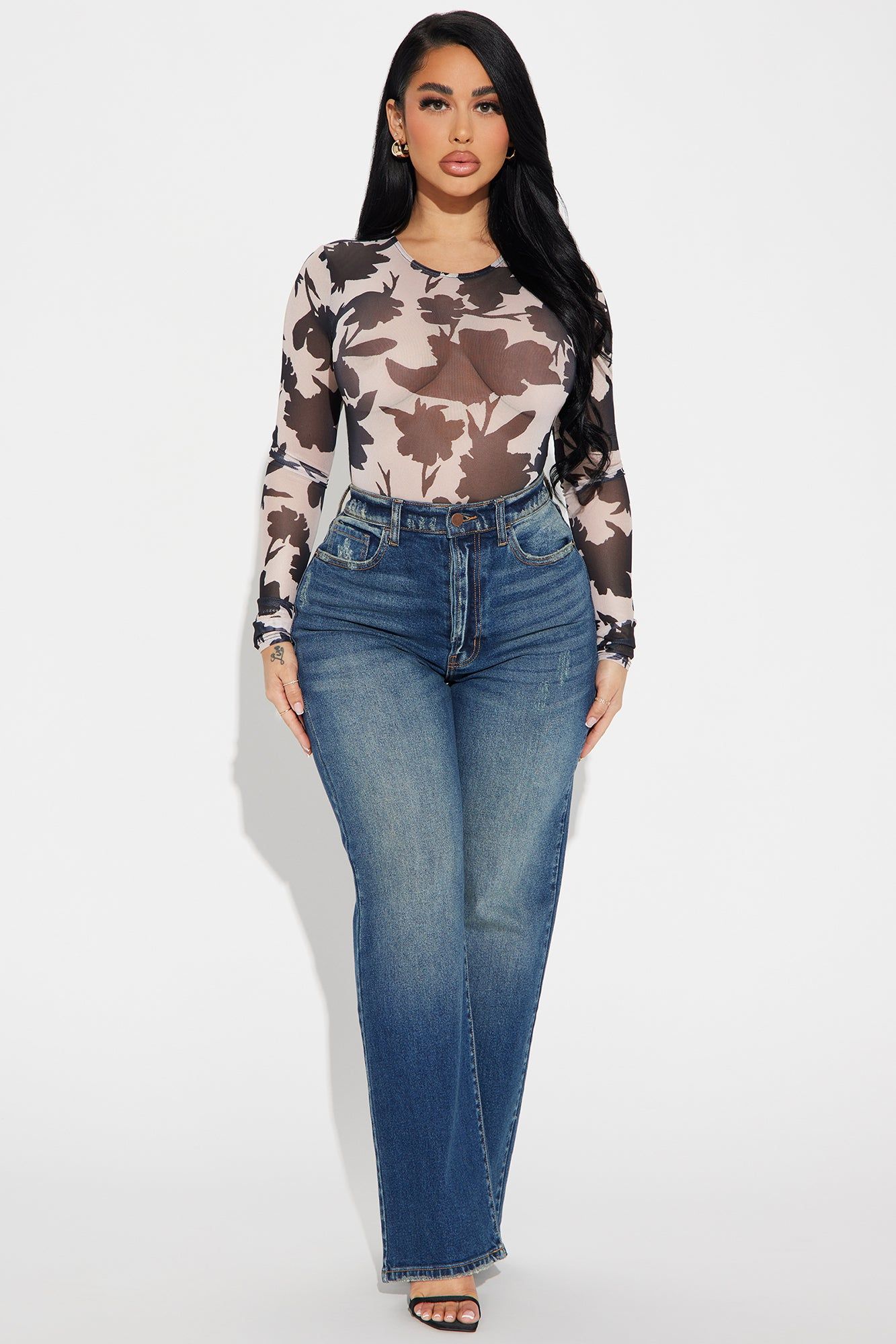 Isabel Mesh Bodysuit - Natural/Combo sold by Fashion Nova product image thumbnail 2