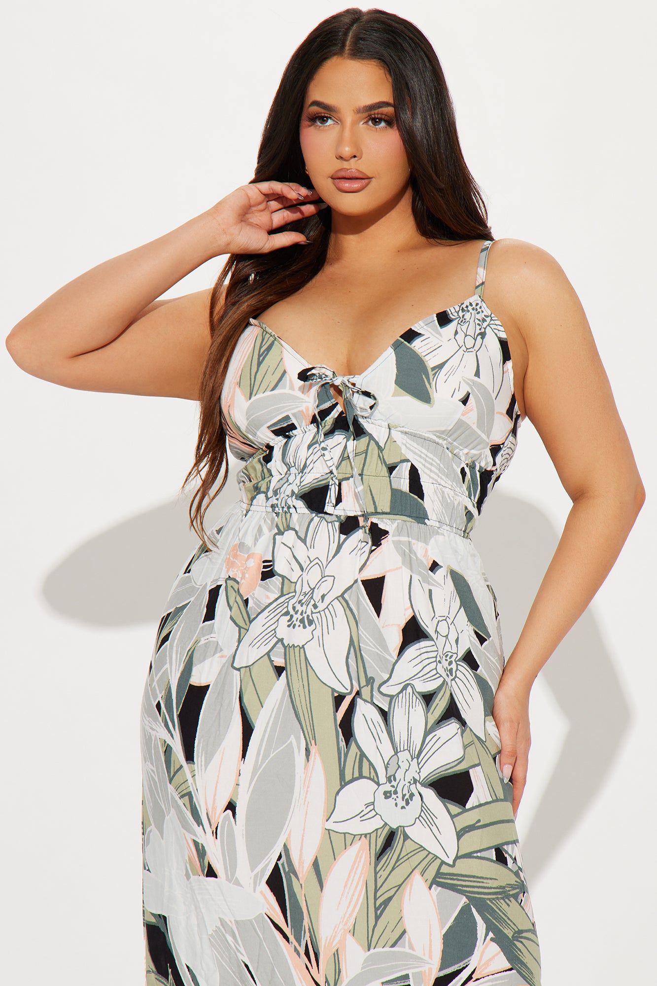 Leora Orchid Maxi Dress - Sage/combo sold by Fashion Nova product image thumbnail 5