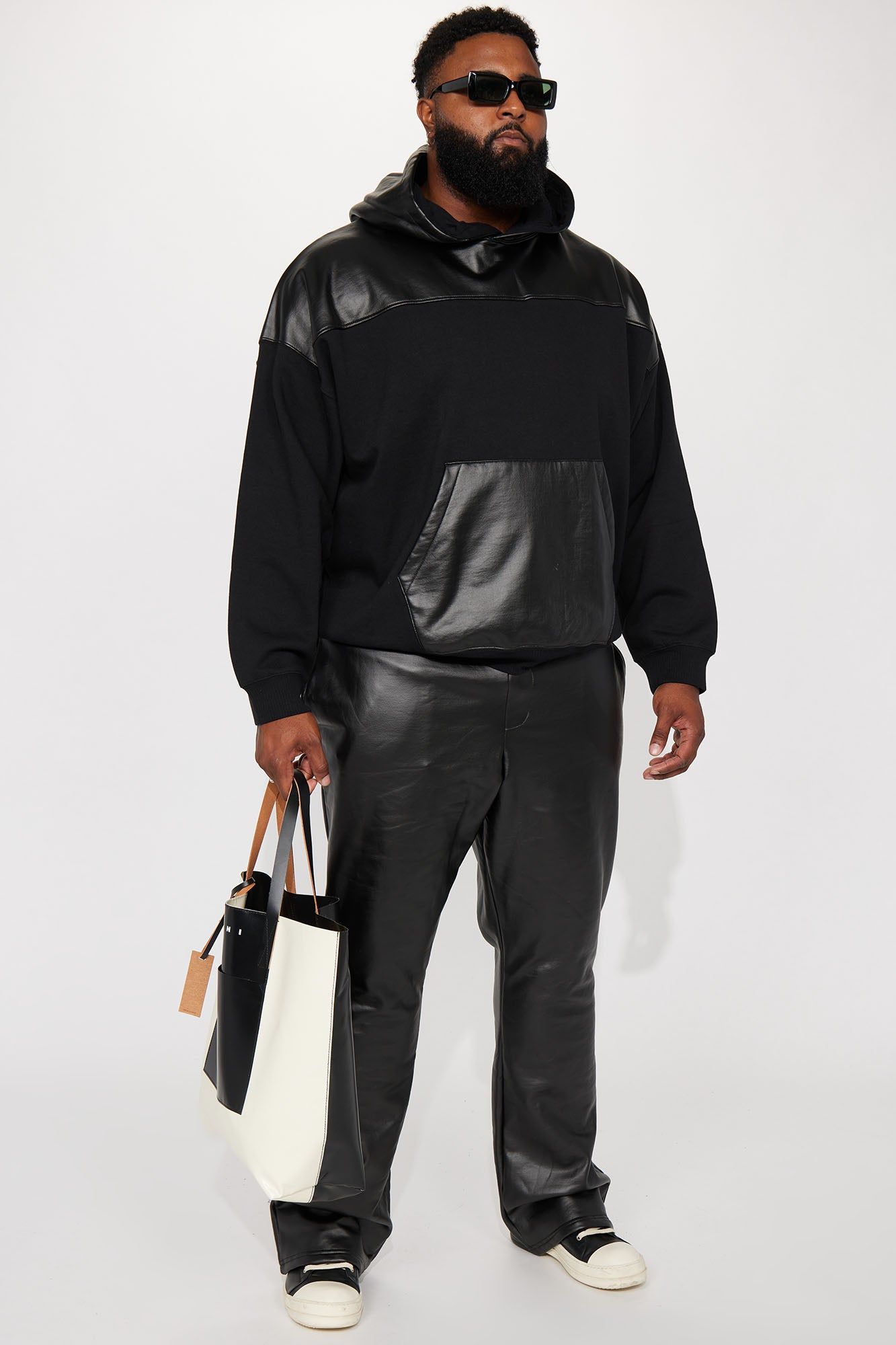 Tyson Waxed Panel Hoodie - Black sold by Fashion Nova product image thumbnail 5