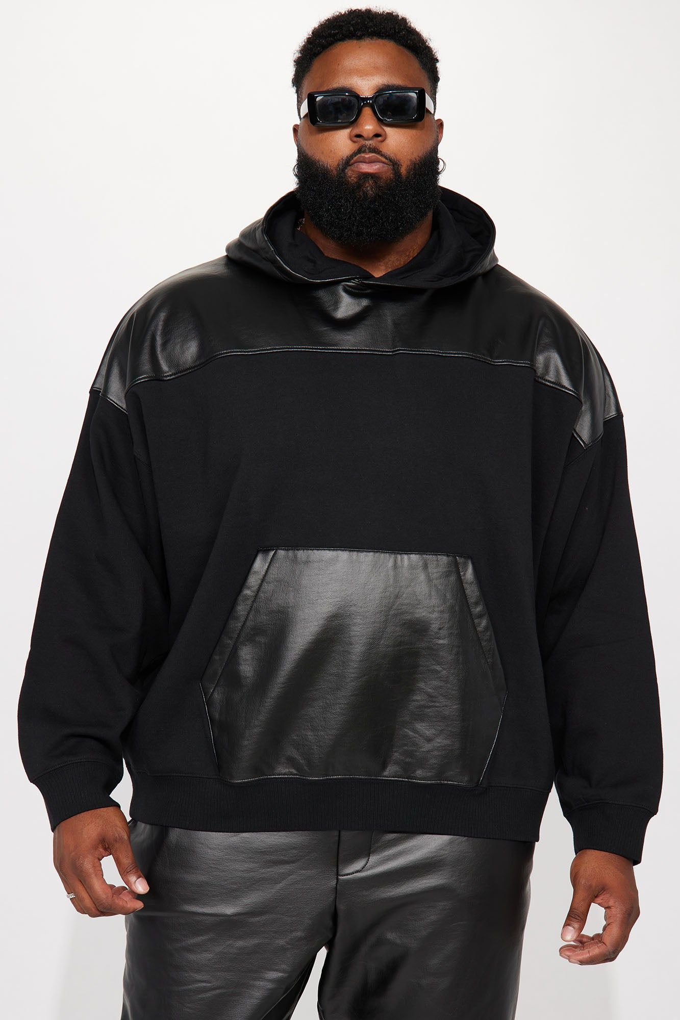 Tyson Waxed Panel Hoodie - Black sold by Fashion Nova product image thumbnail 2