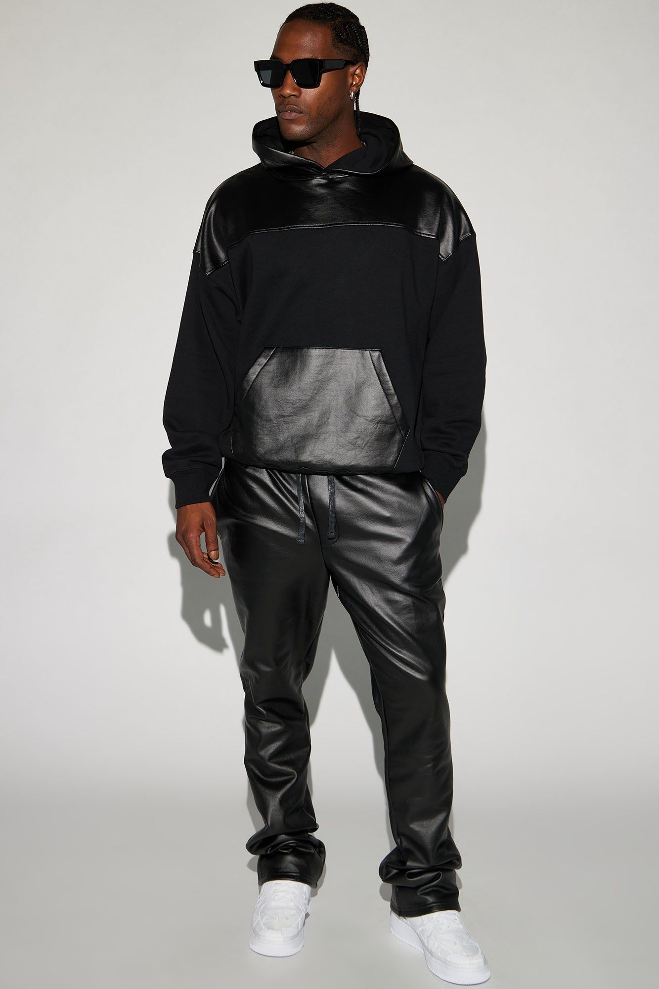 Tyson Waxed Panel Hoodie - Black sold by Fashion Nova product image thumbnail 3