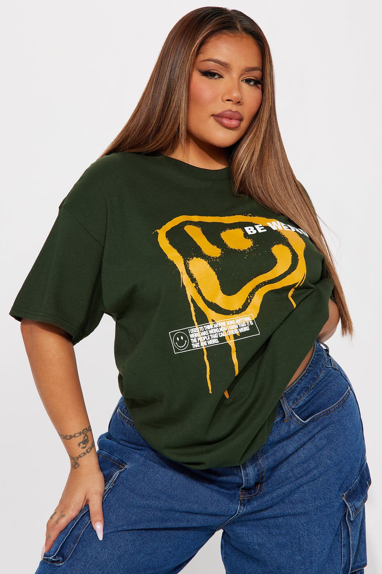 Be Weird Graphic Tee - Hunter sold by Fashion Nova product image thumbnail 4