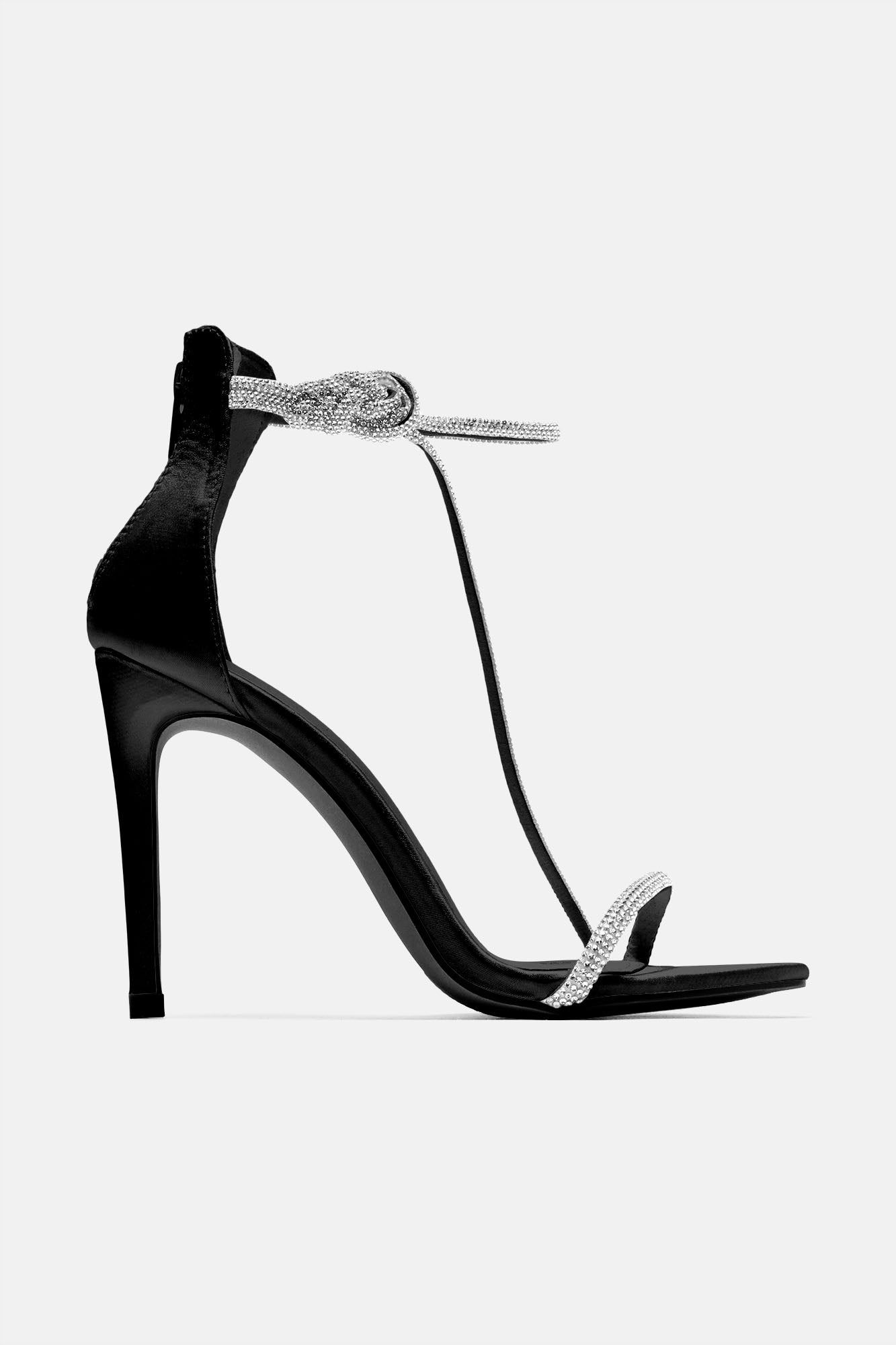 It Takes Two Embellished Heeled Sandals - Black sold by Fashion Nova product image thumbnail 4