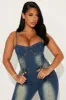 Studded to the 9s Denim Jumpsuit - Dark Wash sold by Fashion Nova