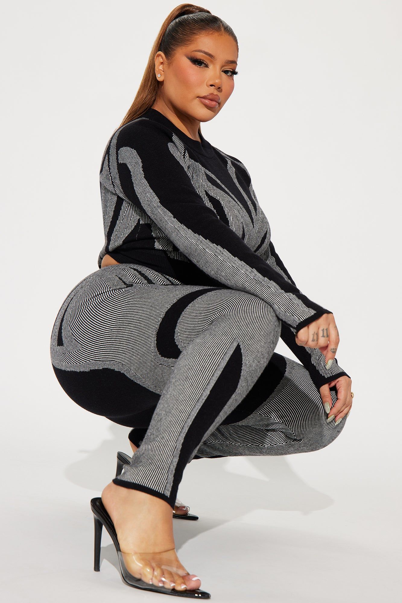 Ava Sweater Legging Set - Black/combo sold by Fashion Nova product image thumbnail 5
