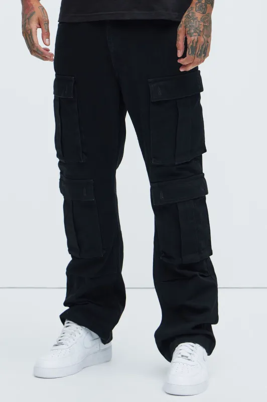 Tobias Carpenter Flare Jeans - Black sold by Fashion Nova