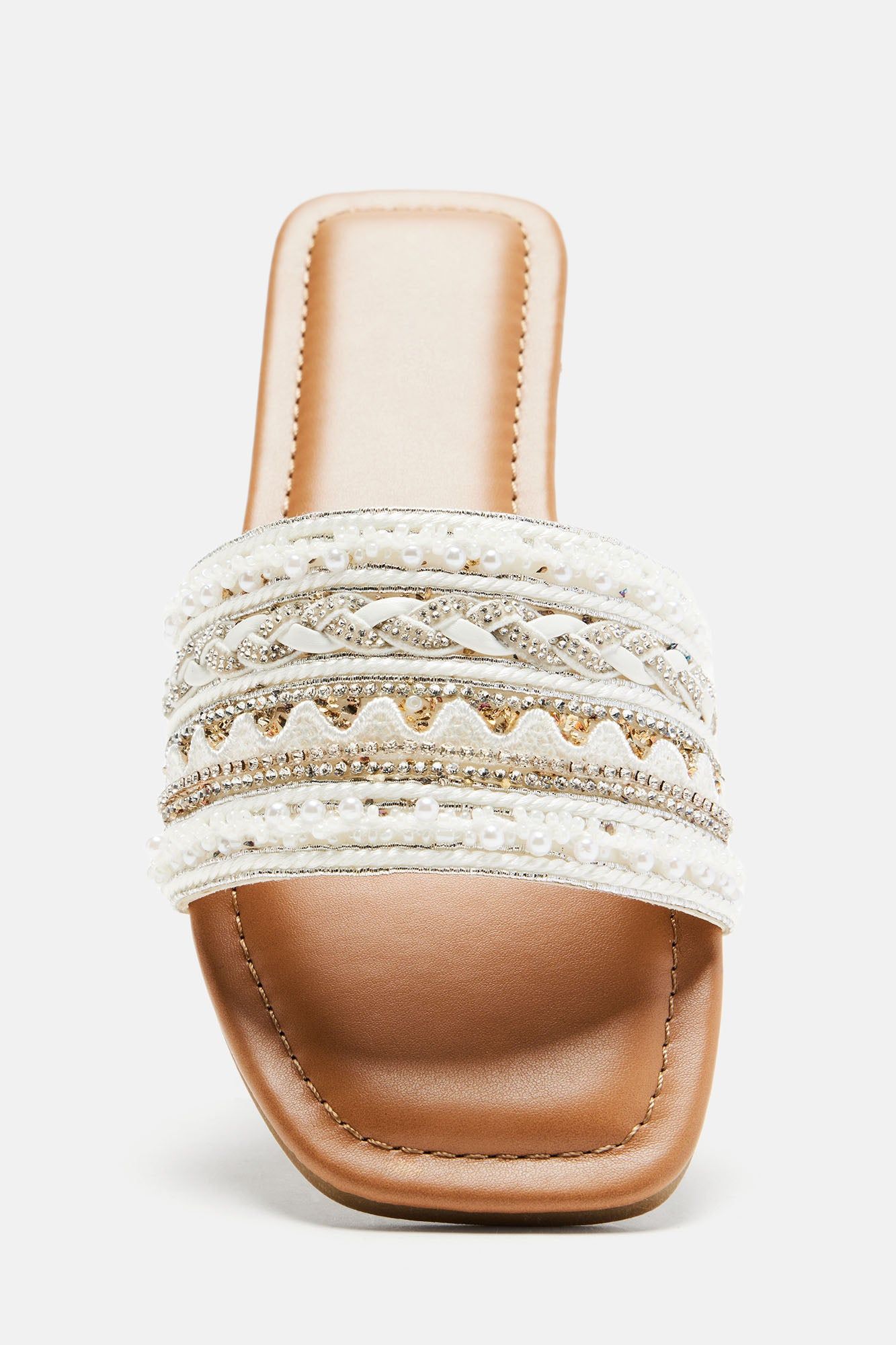 Coast To Coast Flat Sandals - Silver sold by Fashion Nova