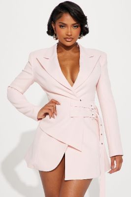 Alexa Mini Blazer Dress - Pink sold by Fashion Nova
