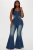 Studded to the 9s Denim Jumpsuit - Dark Wash sold by Fashion Nova