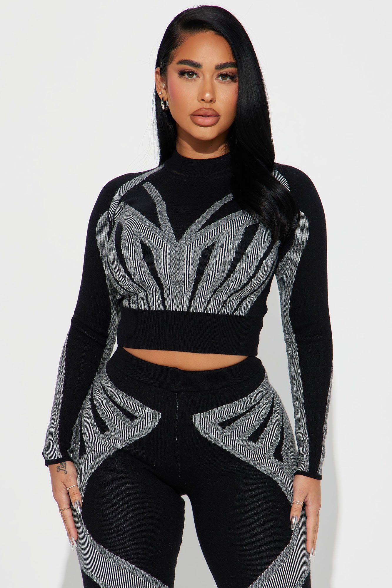 Ava Sweater Legging Set - Black/combo sold by Fashion Nova product image thumbnail 2