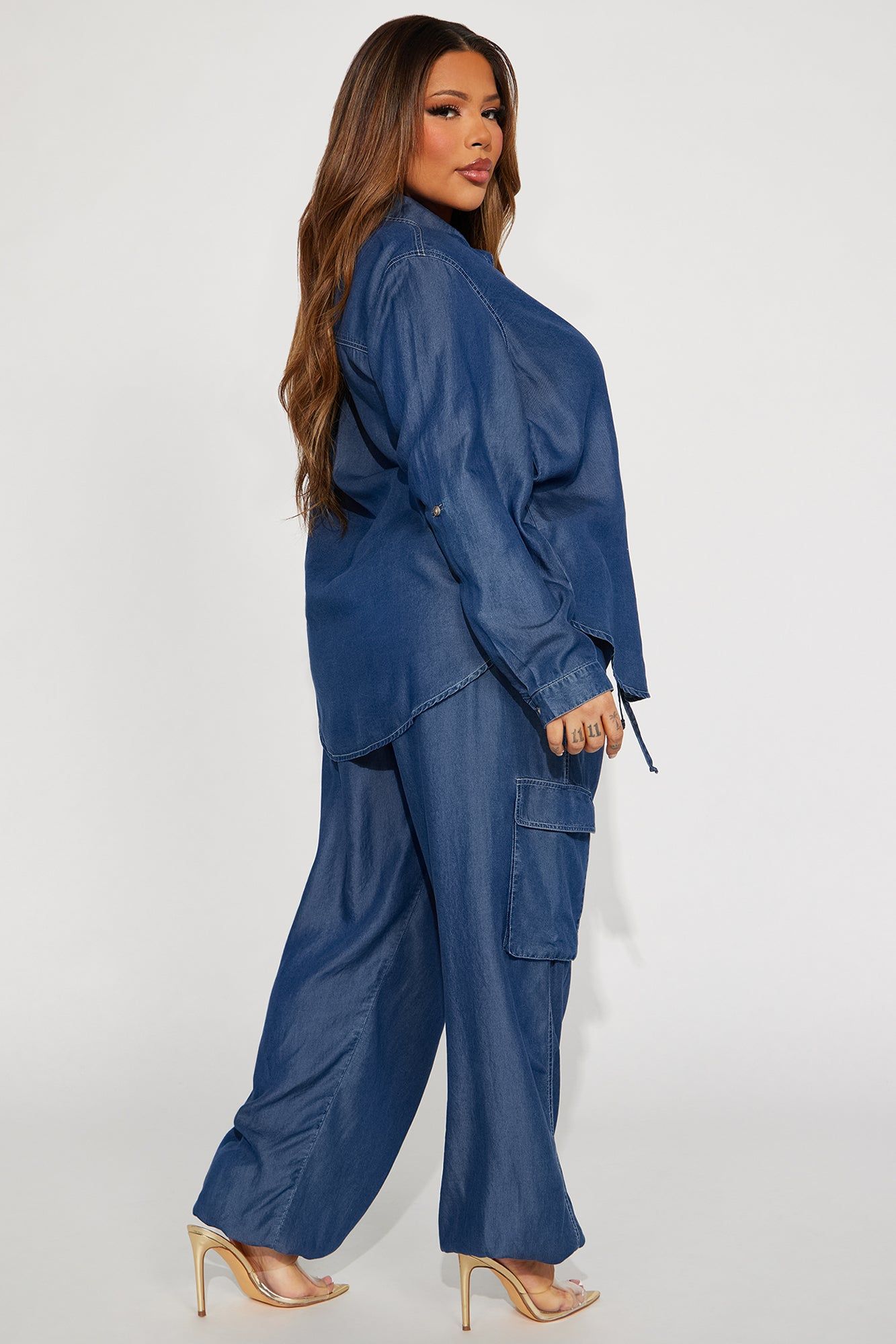 Change The Vibe Pant Set - Dark Wash sold by Fashion Nova product image thumbnail 4