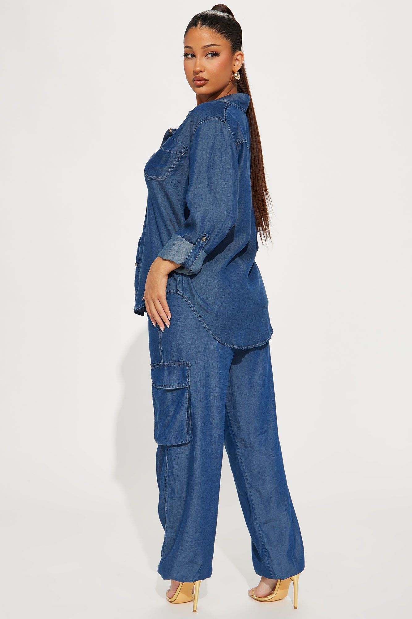 Change The Vibe Pant Set - Dark Wash sold by Fashion Nova product image thumbnail 3