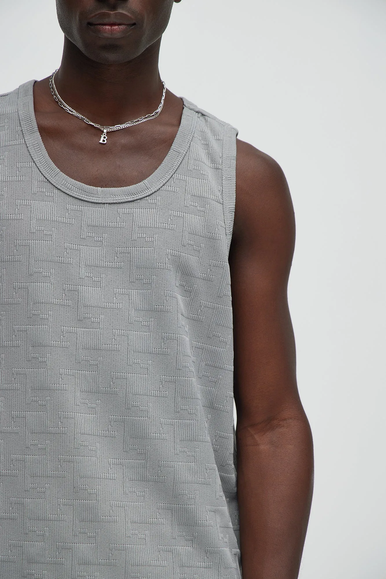 Ethel Textured Relaxed Tank - Grey sold by Fashion Nova product image thumbnail 3
