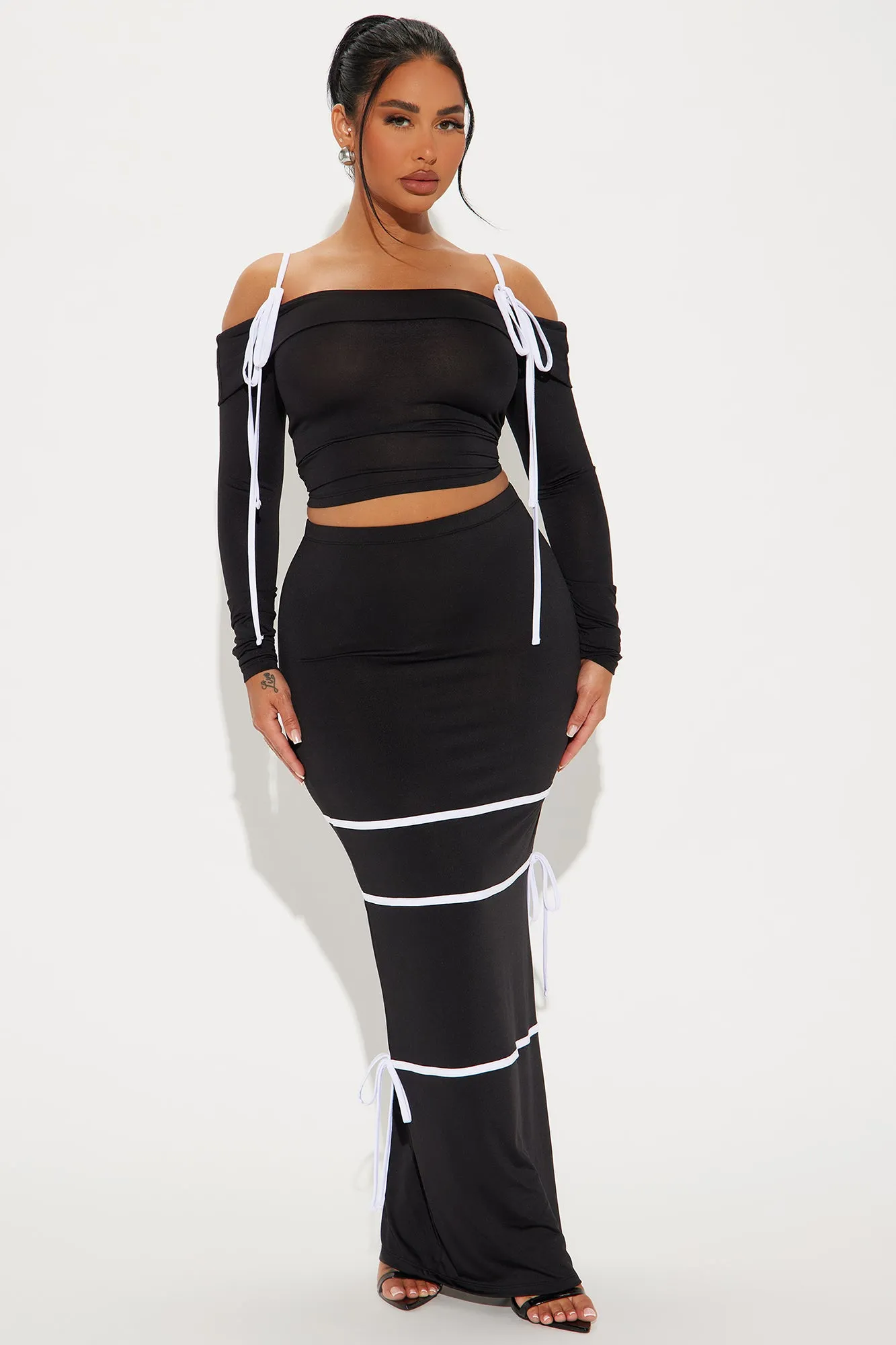 Bailey Bow Skirt Set - Black sold by Fashion Nova