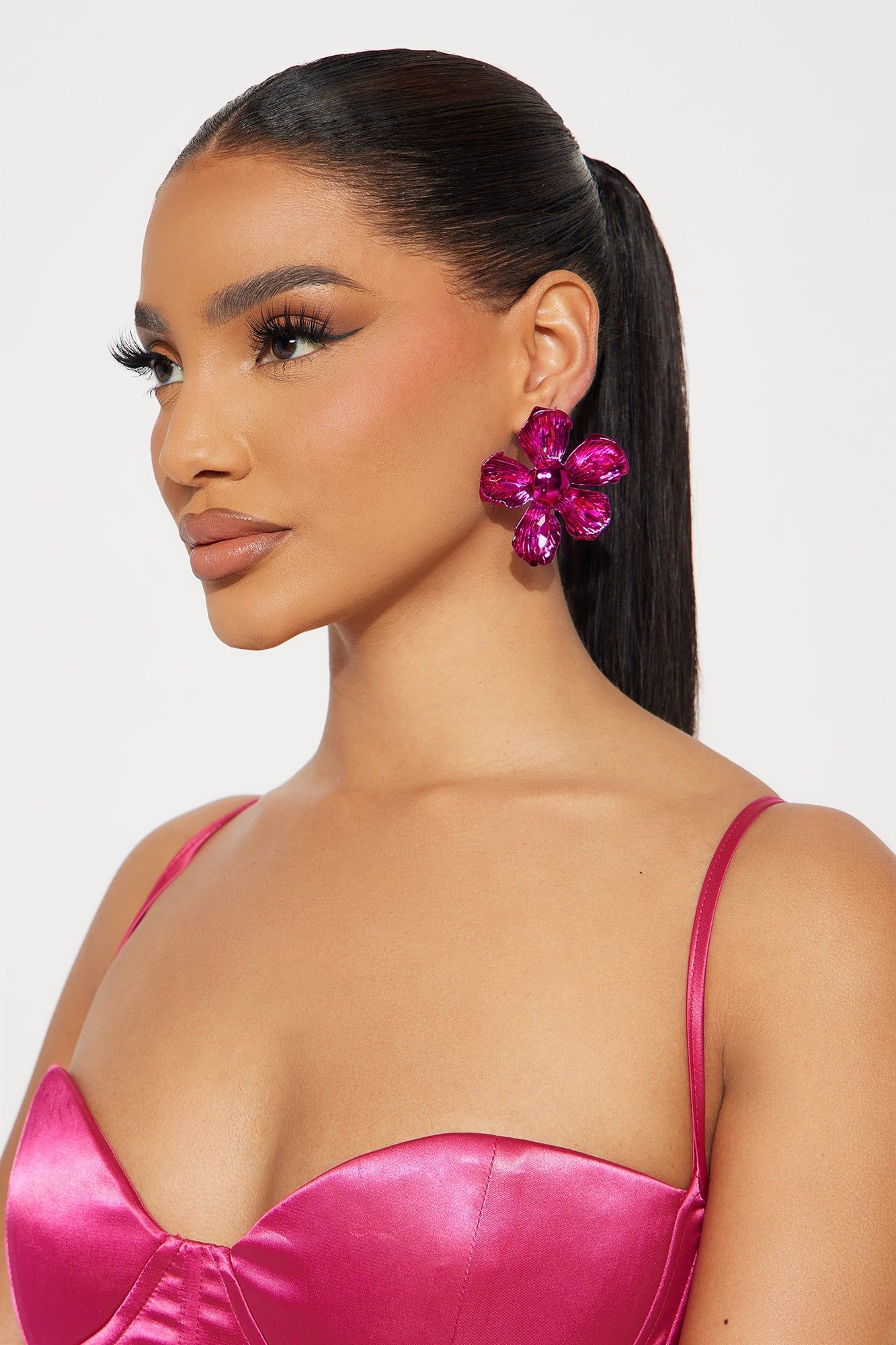 Until Next Season Floral Earrings - Pink sold by Fashion Nova product image thumbnail 2